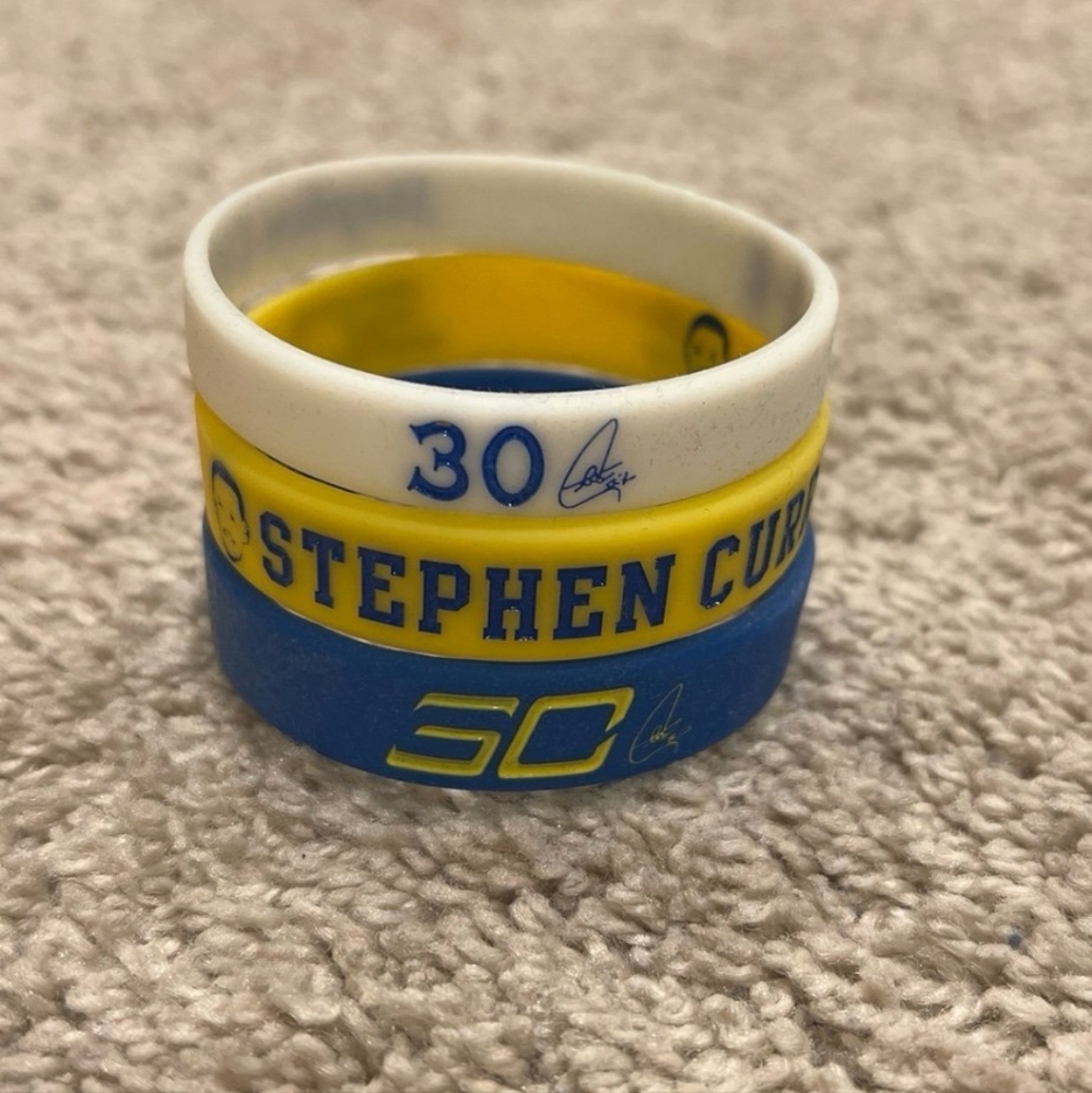 Stephen Curry silicon wristbands lot of 3